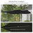 Garden Parasol, 3(m) Cantilever Parasol with Hydraulic Mechanism, Dual Vented Top, 8 Ribs, Cross Base, Grey