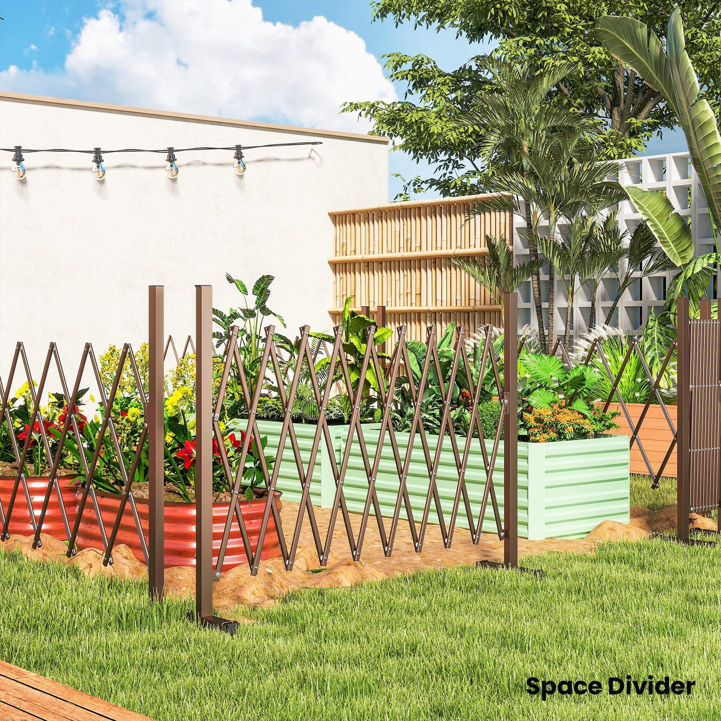 Aluminium Alloy Movable Fence, Pet Safety Fence, Dark Brown