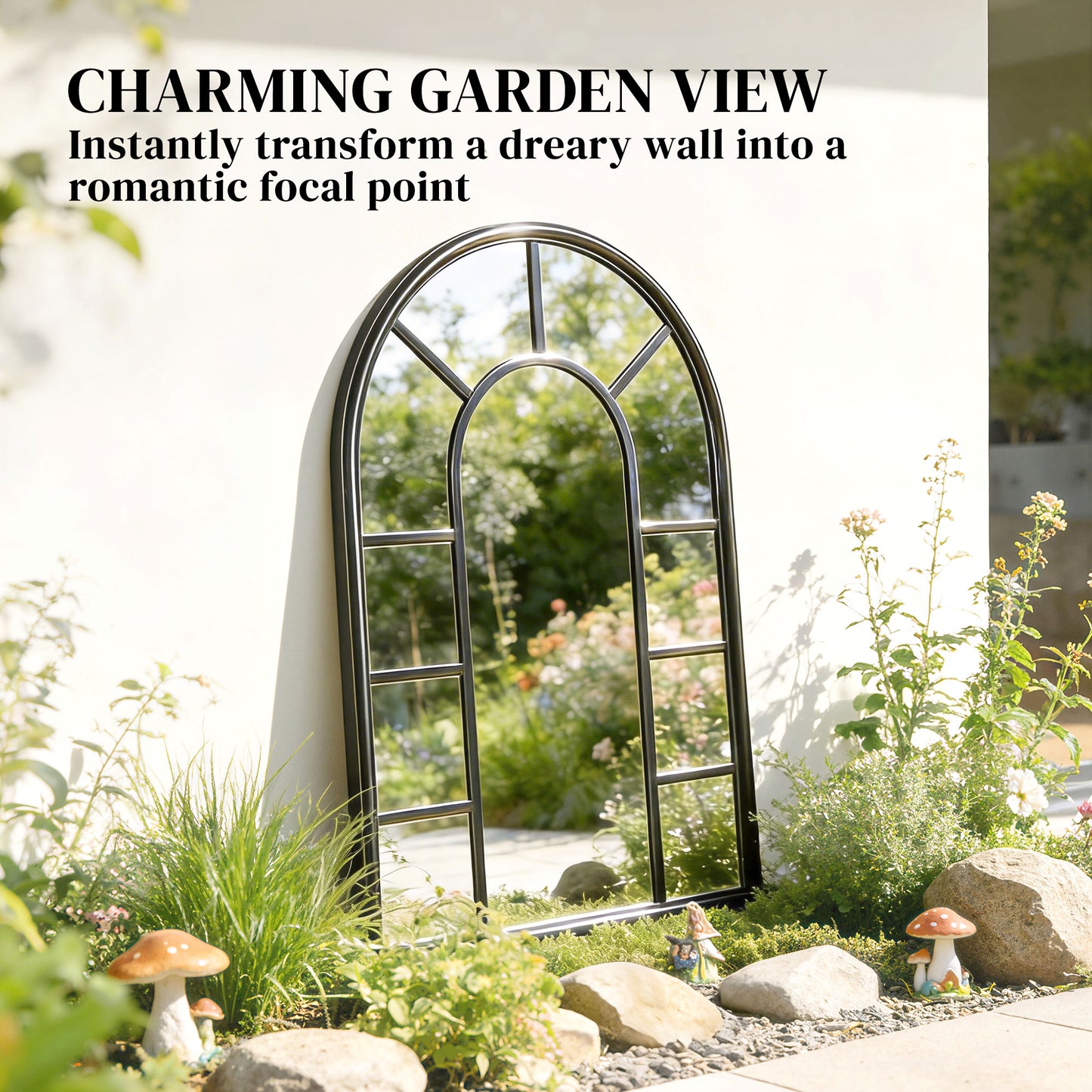 Arched Mirror, Decorative Wall Mirrors, Black