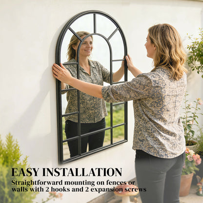 Arched Mirror, Decorative Wall Mirrors, Black