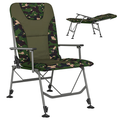 Camping Chair Reclining Padded for Adults Camouflage