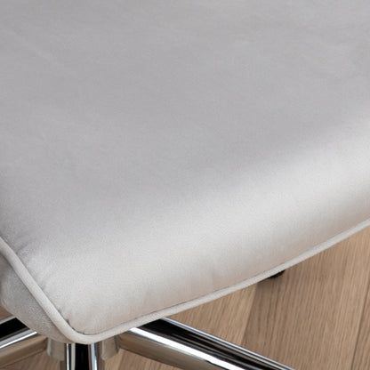 Linen Computer Chair with Armrest, Modern Swivel Chair with Adjustable Height, Grey