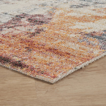 Aress Washable Modern Living Room Area Rug - Low Pile Abstract Design