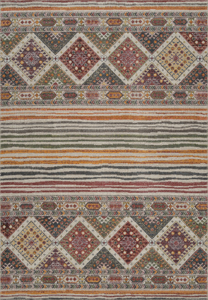 Aress Washable Traditional Living Room Area Rug -Low Pile Aztec Design