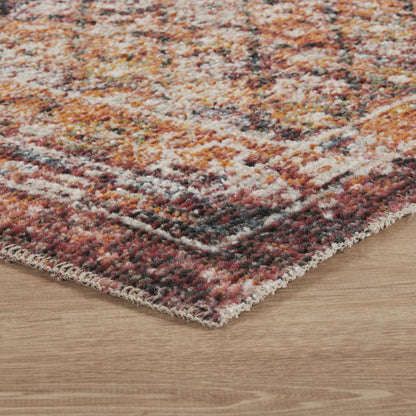Aress Washable Modern Living Room Area Rug - Low Pile Lattice Design