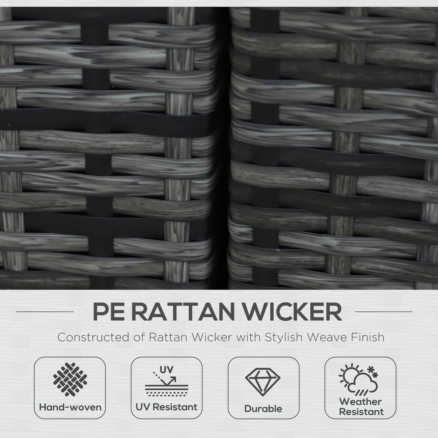 Warehouse Clearance: 8 Pieces PE Rattan Corner Sofa Set Garden Furniture Set Patio Wicker Sofa Seater w/ Cushion Washable Cushion Cover Tempered Glass Table Mixed Grey