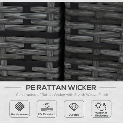 Warehouse Clearance: 8 Pieces PE Rattan Corner Sofa Set Garden Furniture Set Patio Wicker Sofa Seater w/ Cushion Washable Cushion Cover Tempered Glass Table Mixed Grey