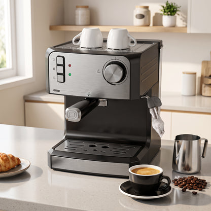 Espresso Machine, 20-Bar, 1.6 L Tank, Black
