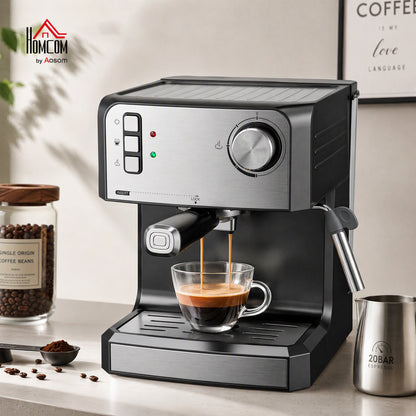 Espresso Machine, 20-Bar, 1.6 L Tank, Black