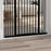 Metal Pet Safety Gate Dog Gate Folding Fence, Black