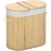 Bamboo Laundry Basket with Lid, 100 Litres Laundry Hamper with 2 Sections Removable Washable Lining Washing Baskets 62.5 x 37 x 60.5cm Natural