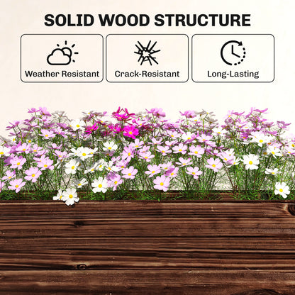 2-Tier Wooden Raised Planter, Raised Garden Bed on Legs