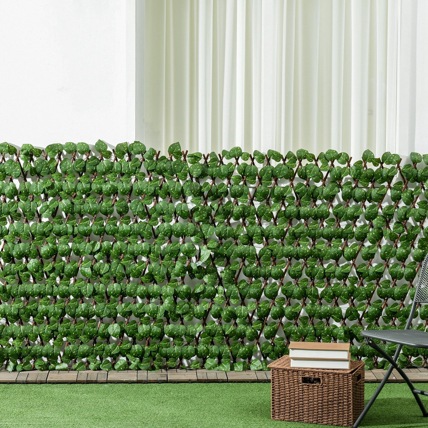 Set of 2 Expandable Artificial Trellis Hedges