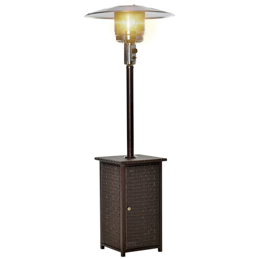 12KW Patio Gas Heater Freestanding Outdoor Garden Heating Rattan Furniture Wicker Table Top