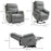 Power Lift Chair Electric Riser Recliner for Elderly, Faux Leather Sofa Lounge Armchair with Remote Control and Side Pocket, Grey