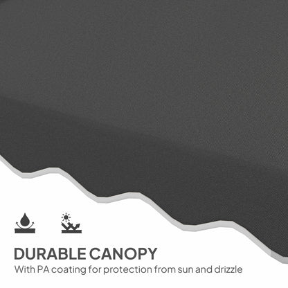 2.5m Cantilever Garden Parasol Umbrella with Cross Base, Black