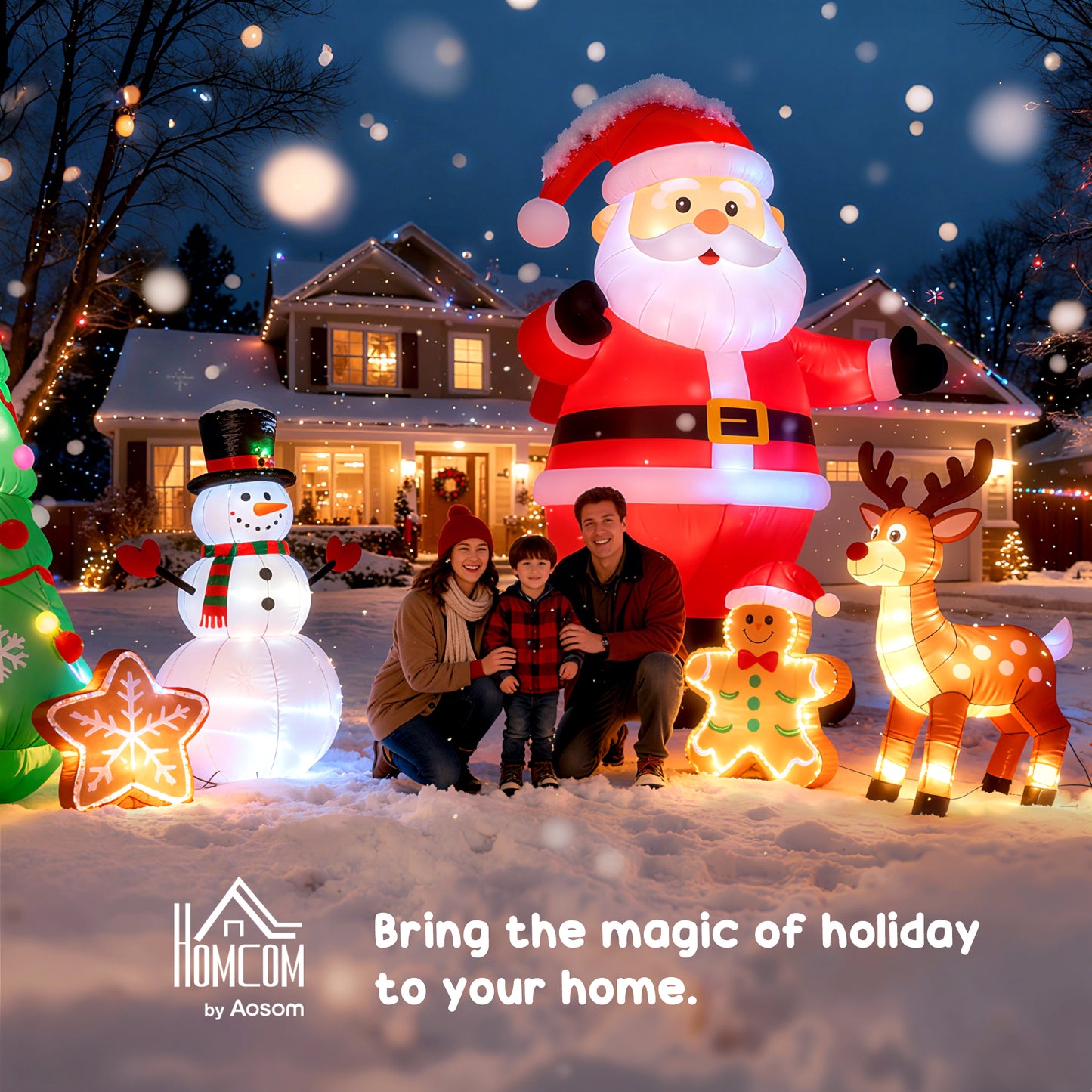 6ft Christmas Inflatable Reindeer Decoration Xmas Indoor Outdoor Lights
