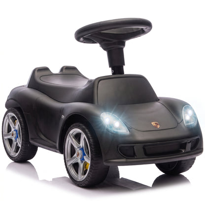 Ride on Car with Horn, Lights, Sound, Porsche Licensed, Matte Black