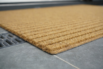 Trapper Non Slip Coir Style Heavy Duty Rubber Back Door Mats