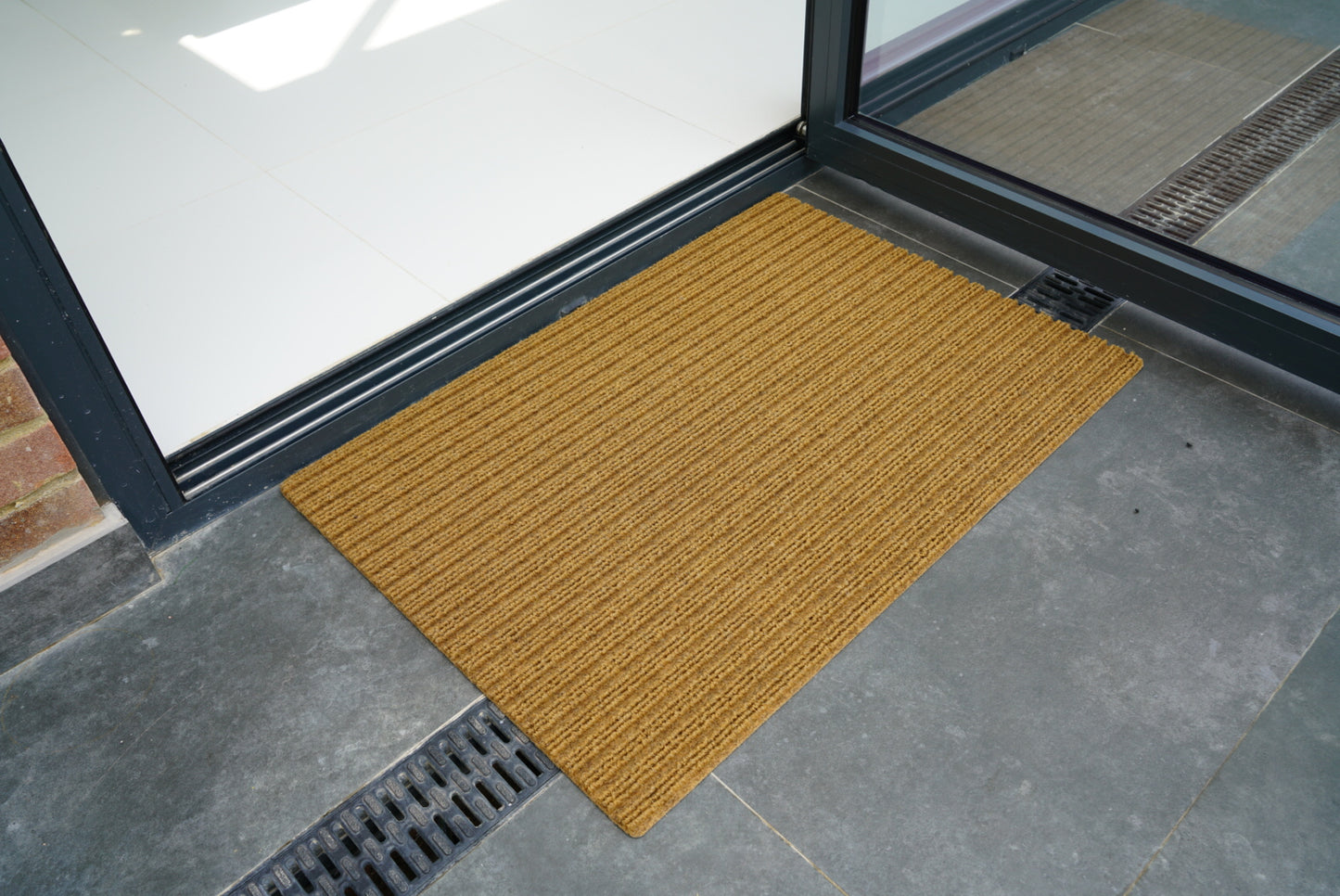 Trapper Non Slip Coir Style Heavy Duty Rubber Back Door Mats