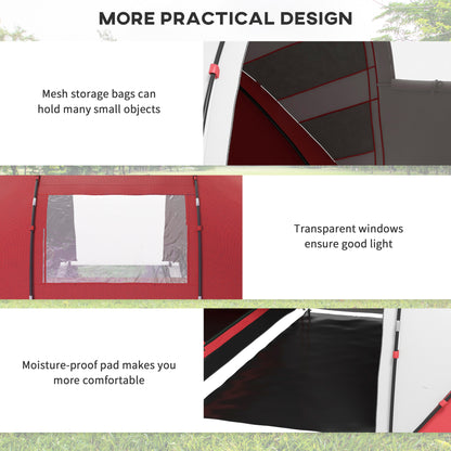 4-6 Persons Camping Tent Dome Family Travel Group Hiking Room Fishing