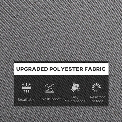 1-Piece Back and Seat Cushion Pillow Replacement, Patio Chair Cushion Set for Indoor Outdoor, Charcoal Grey