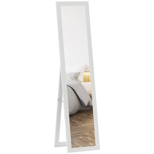 37 x 157 cm Full Length Mirror with Frame for Bedroom, White