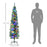 6' Artificial Prelit Christmas Trees Holiday D√©cor with Colourful LED Lights, Pencil Shape, Steel Base