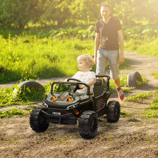 Kids Ride on Car, 12V Electric Truck w/ Horn Lights USB - Black