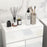 Kleankin High Gloss Bathroom Cabinet, Freestanding Storage Cupboard Storage, Bathroom Storage Unit with Drawer and Adjustable Shelf, White