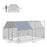 Chicken Run with Roof, Walk In Chicken Coop Run Cage for 10-12 Chickens, Hen House Duck Pen Outdoor, 380x280x195 cm