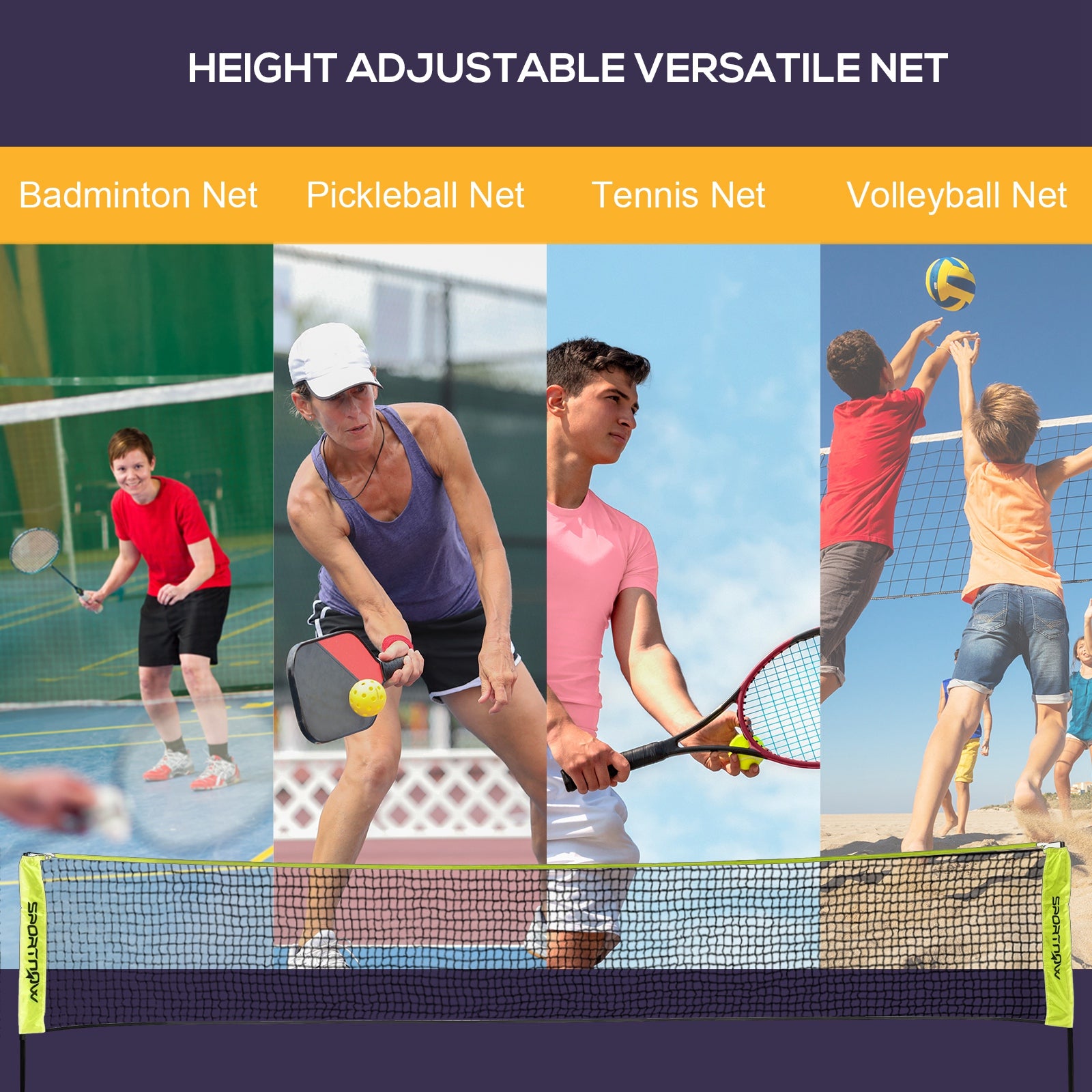 Schildkröt Netgarnituur combi, vrijstaand vrijetijdsnet voor badminton Schildkröt Netgarnituur combi, vrijstaand vrijetijdsnet voor badminton