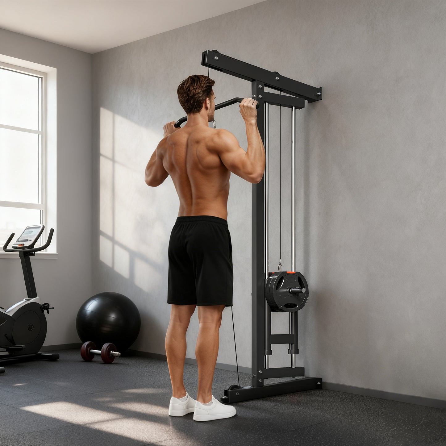 Wall Mounted Crossover Cable Machine Lat Pull Down Machine