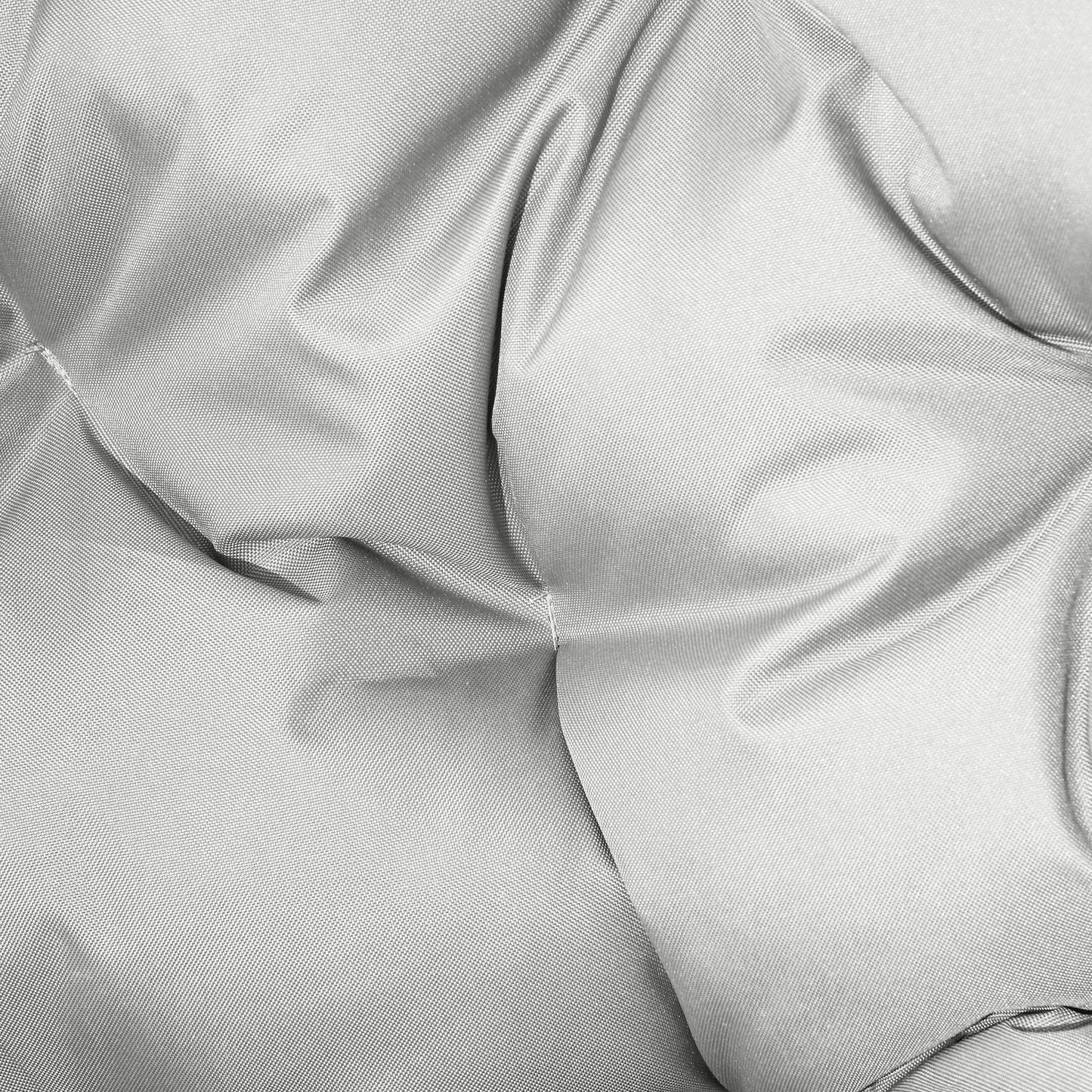 2 Seater Egg Chair Outdoor with Cushion, Cup Pockets - Light Grey