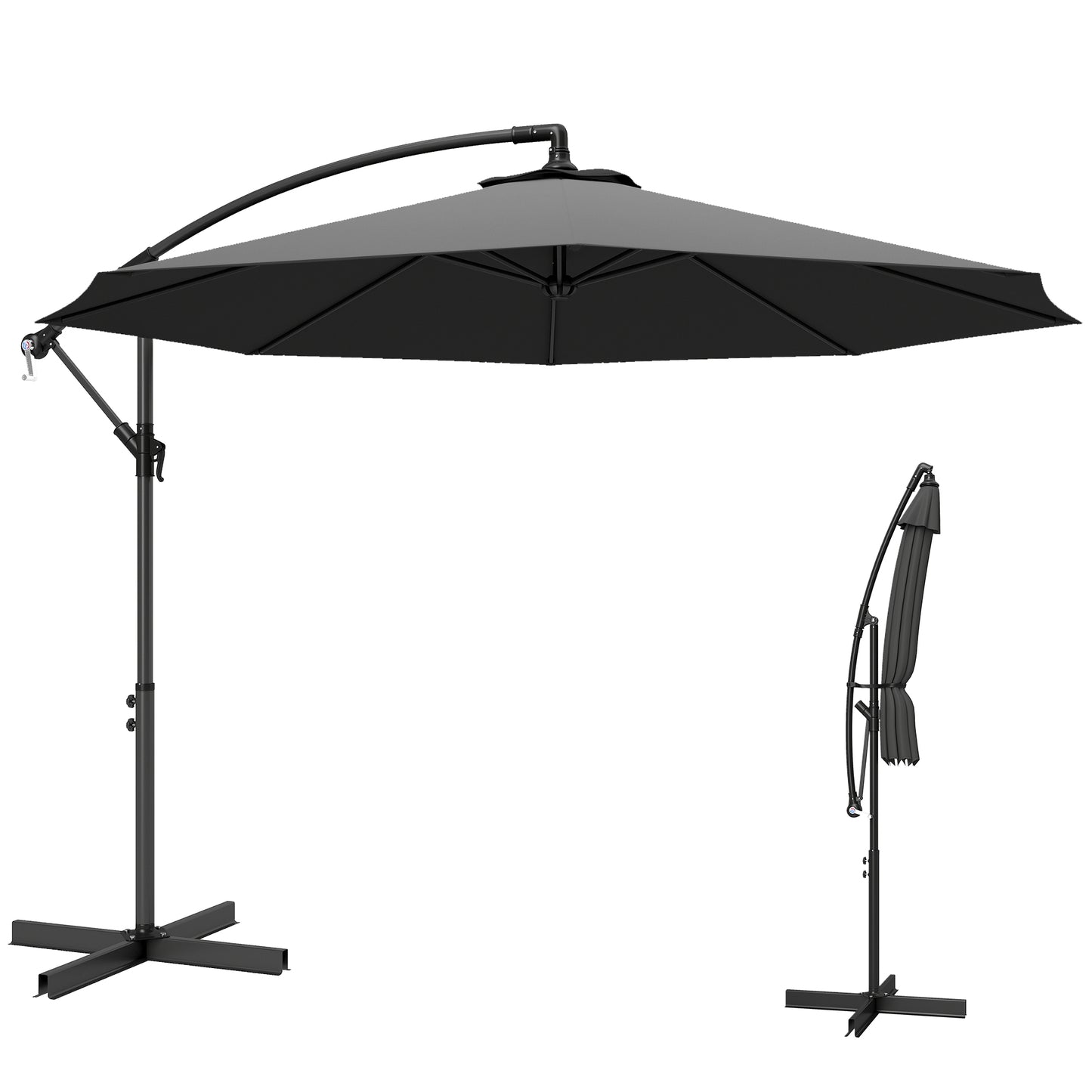 3(m) Banana Parasol Cantilever Umbrella Garden