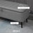 Storage Ottoman with Flip Top, Rectangular Upholstered Bench, Linen Fabric Footstool with Steel Legs for Living Room, Bedroom, Grey