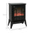 Freestanding Electric Fireplace Heater, 1000W/2000W-Black