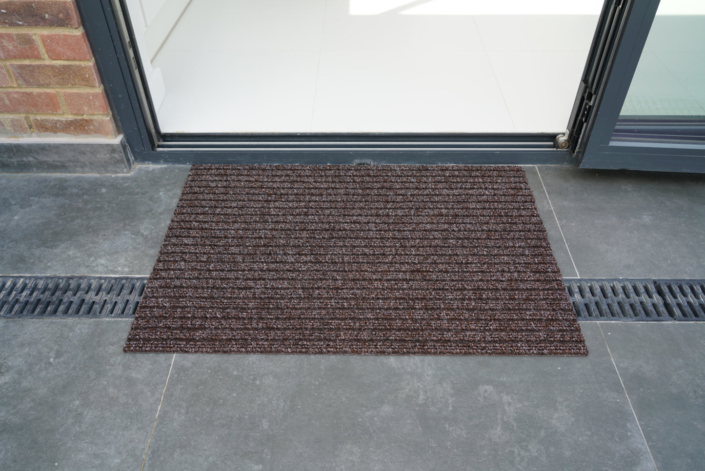 Trapper Non Slip Coir Style Heavy Duty Rubber Back Door Mats