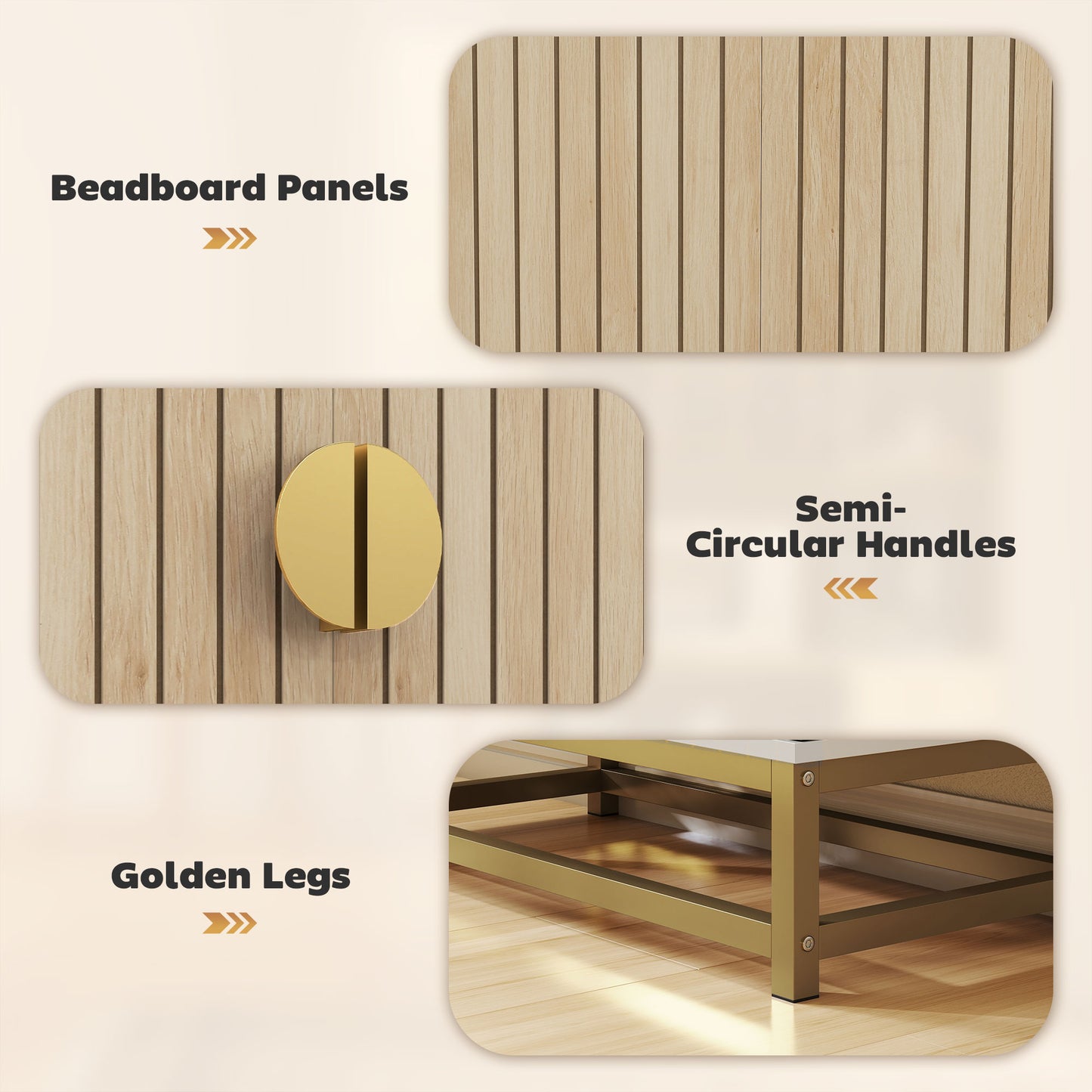 Kitchen Cabinet with Double Doors, 5 Tiers, 12 Spice Racks, White