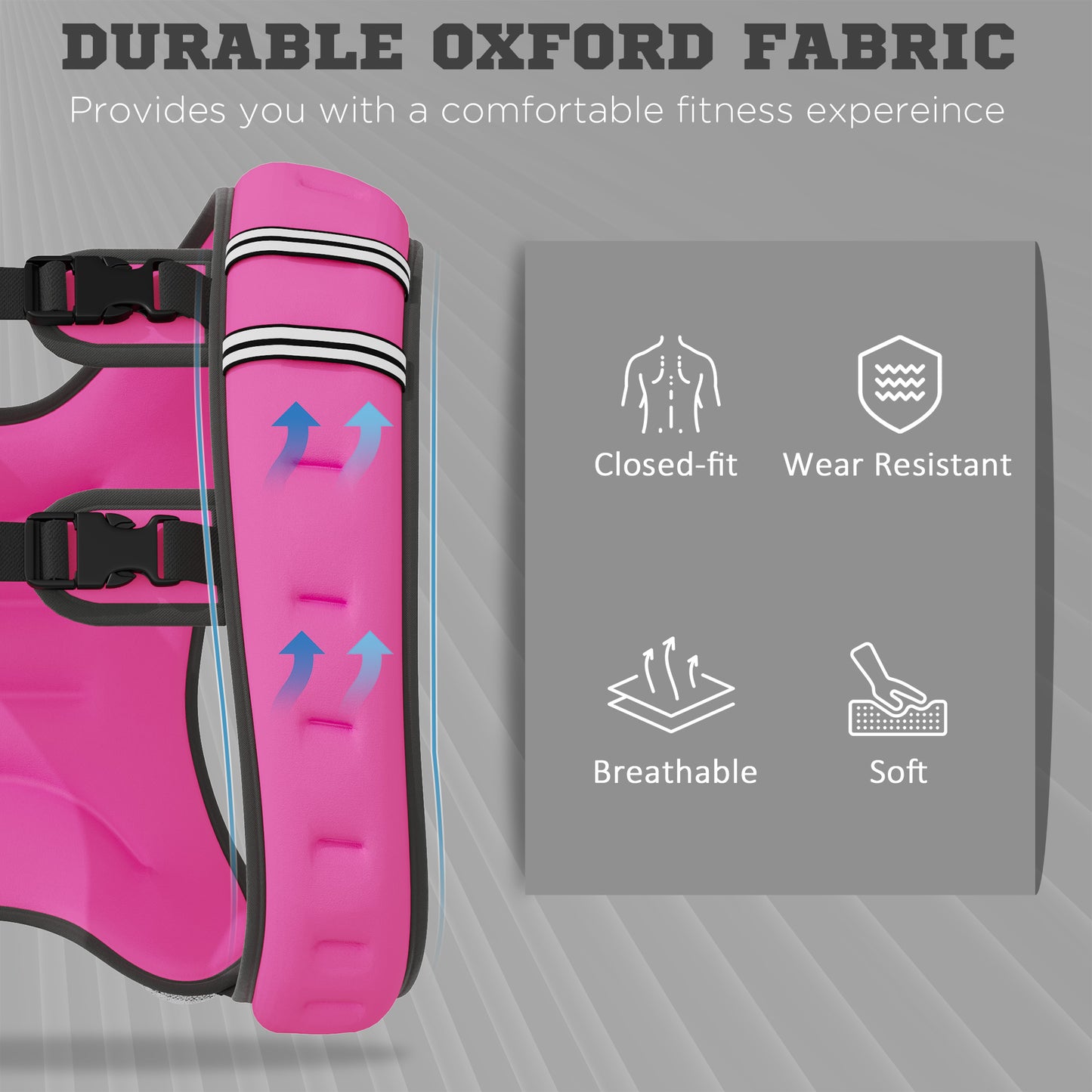 8KG Weighted Vest with Adjustable Straps, Pocket, Reflective Strips