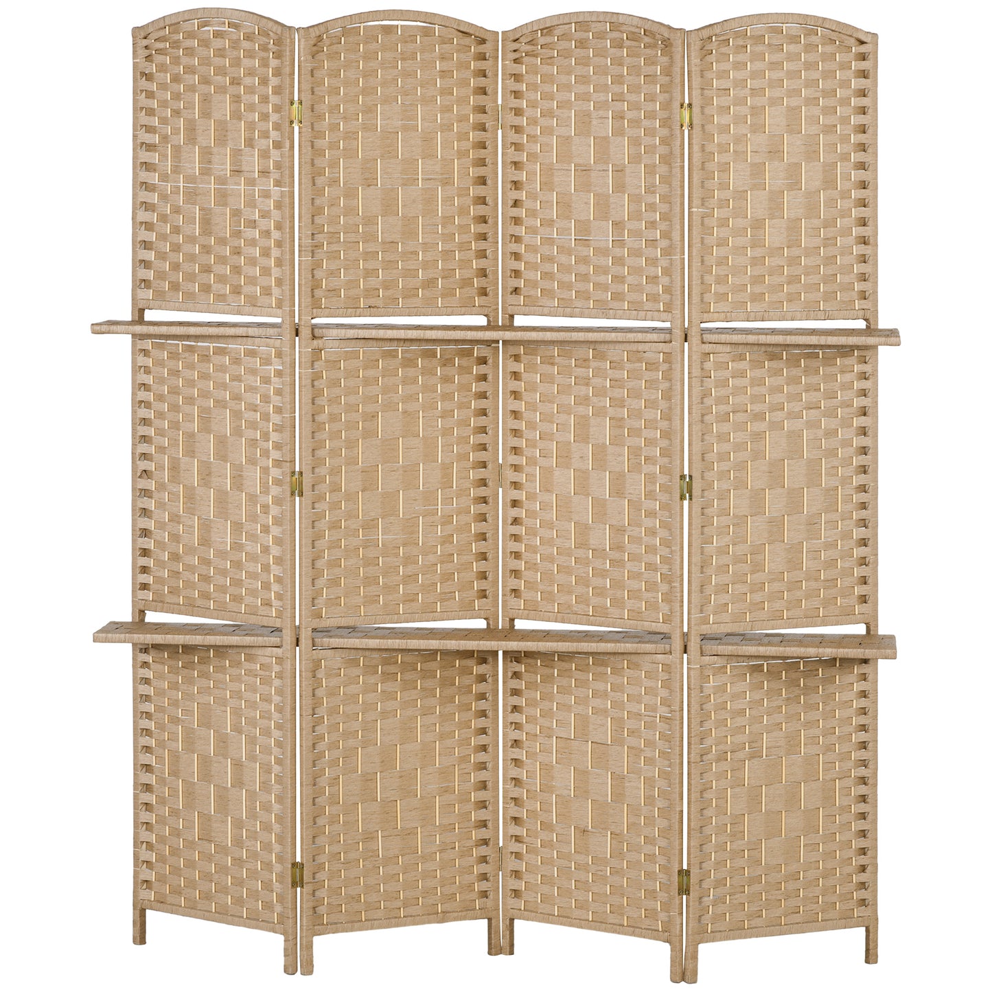 Freestanding Privacy Screen, 160 x 170cm, Natural Wood Finish