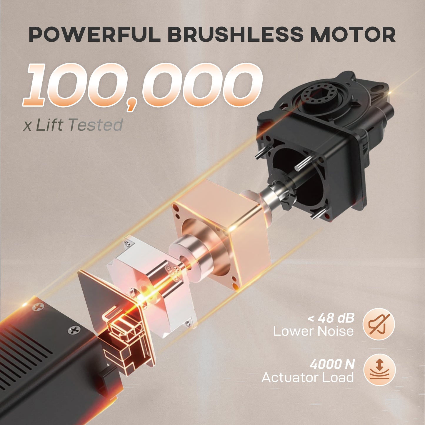 Massage Recliner with Quiet Motor, Power Reclining Chair, Brown