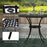 Round Garden Table with Parasol Hole, 90cm Cast Aluminium Outdoor Dining Table for 2-4 for Balcony - Black