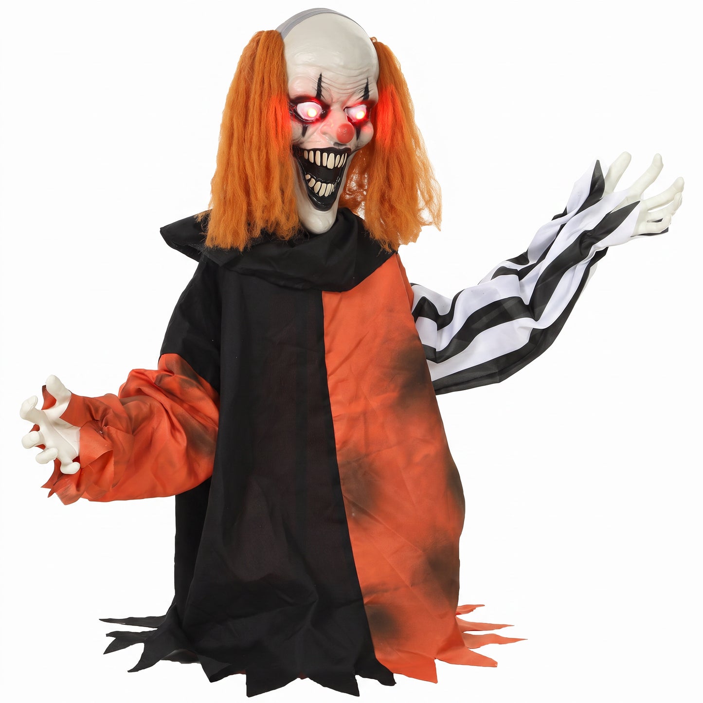 Animated Halloween Clown with Face Changing Animatronics