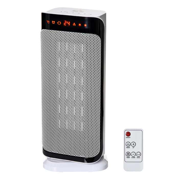 Ceramic Space Heater Oscillating Portable Tower Heater w/ Three Heating Mode, Programmable Timer, Over Heating & Tip-over Switch Protection