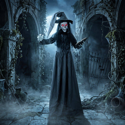 180cm Life Size Animated Witch Halloween Decoration Outdoor Indoor