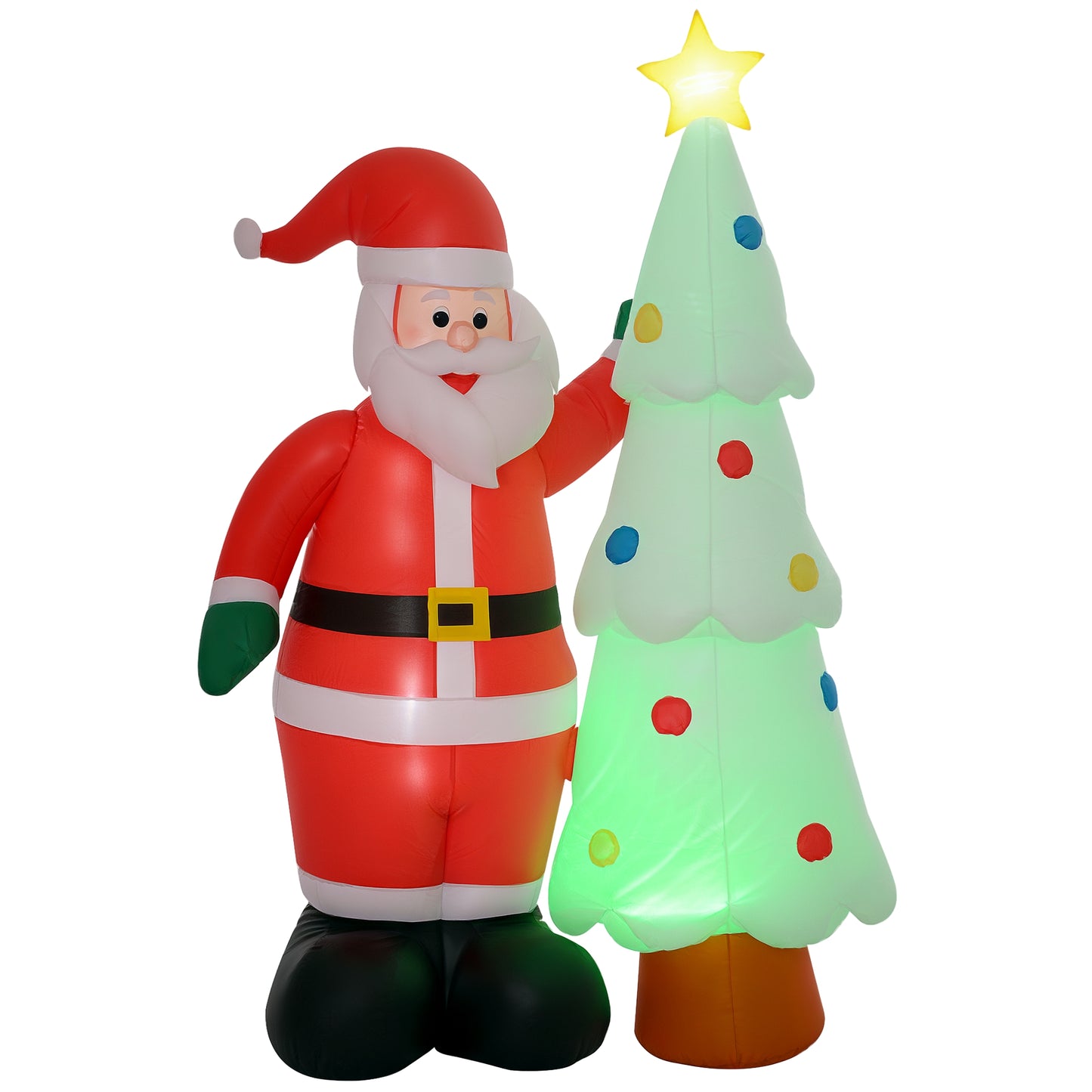 7ft Christmas Inflatable Decoration Santa Claus and Christmas Tree