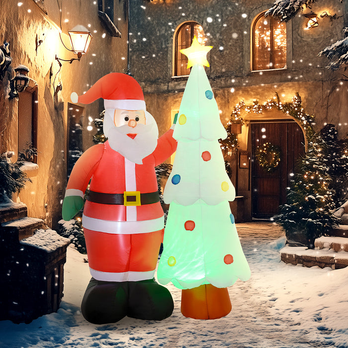 7ft Christmas Inflatable Decoration Santa Claus and Christmas Tree