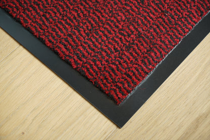 Leyla Non Slip Dirt Trapper Rubber Edged PVC Barrier Door Entrance Mats - 7 Colours Available