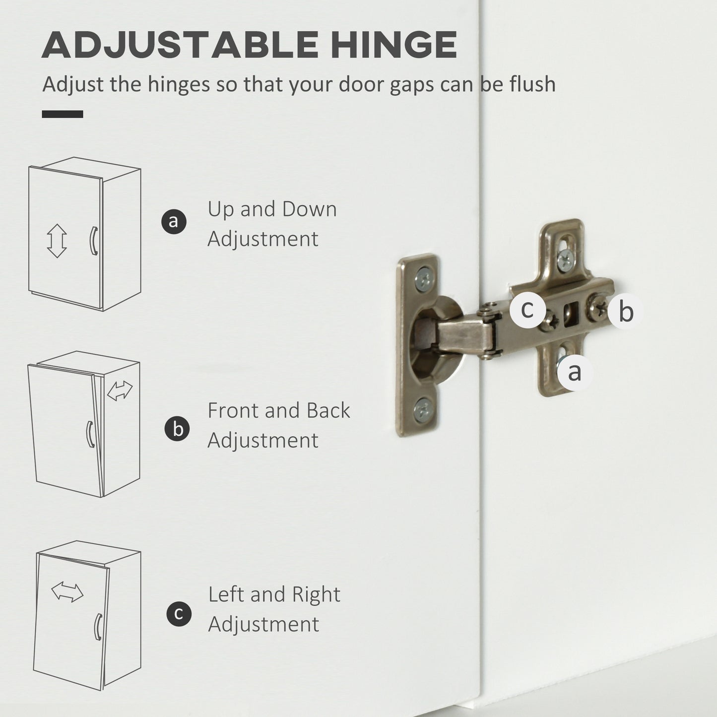 Tall Kitchen Storage Cabinet Cupboard w/ Drawer for Dining Room White